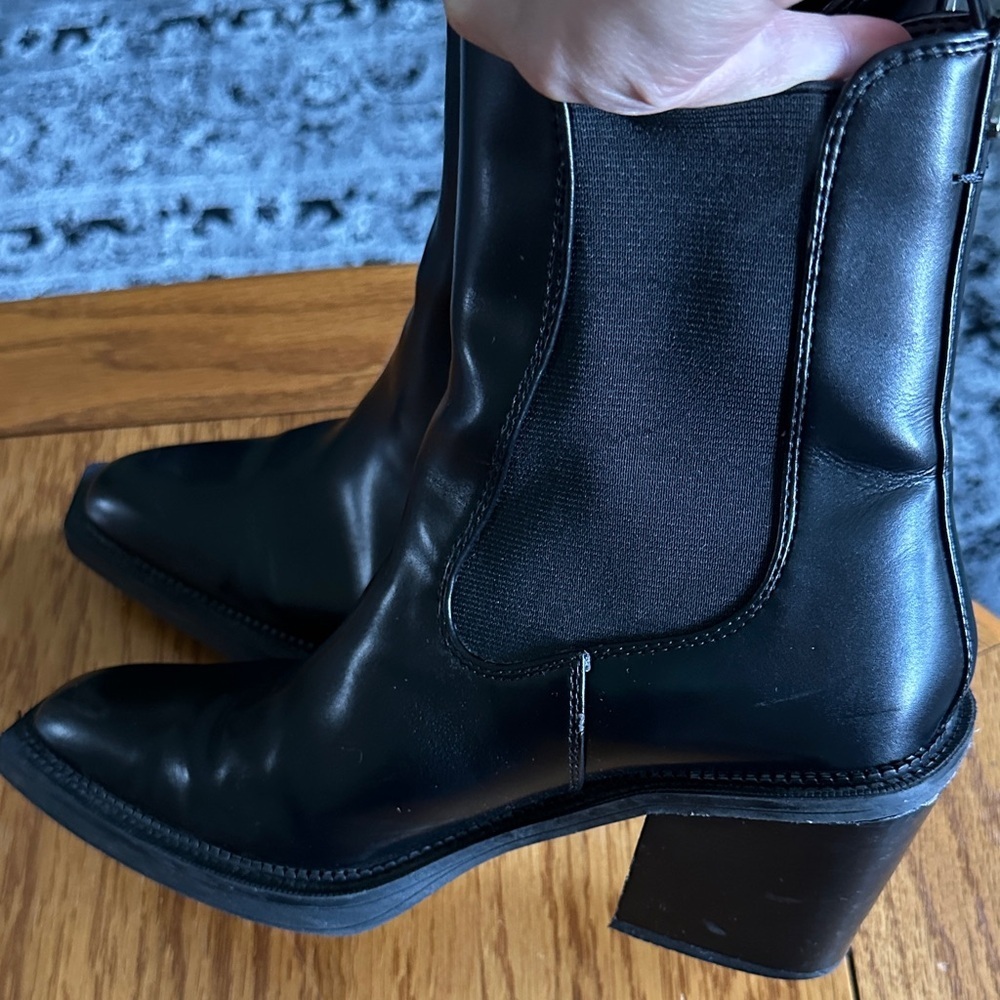 *SAM EDELMAN* Black Heeled Chelsea Mindy Boots Size 7 - Picture 11 of 14